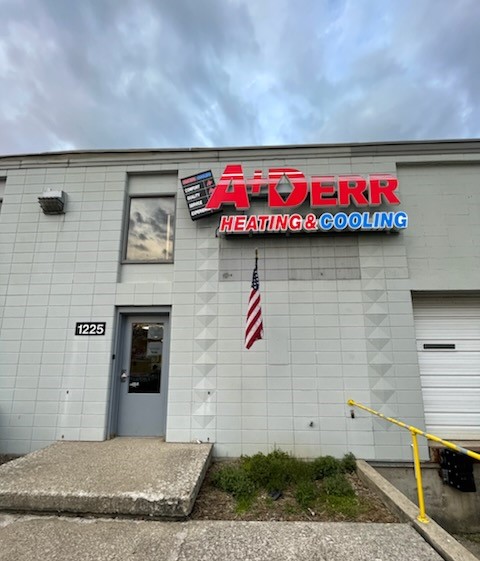 Storefront of the A+ Derr building in Louisville