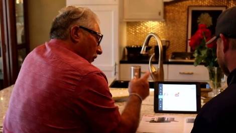 A+ Derr technician with customer